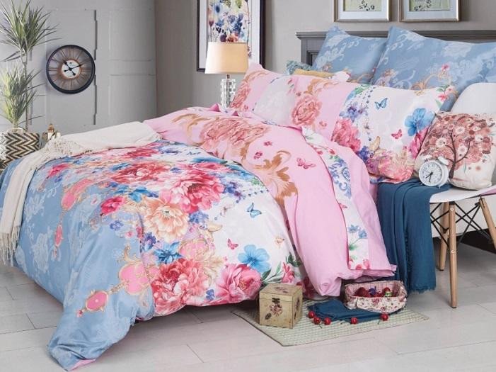 Постельное белье из сатина с вышивкой САЙЛИД D-186 евро