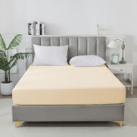 Простыня на резинке сатиновая TANGO Soho бежевая 160х200х30