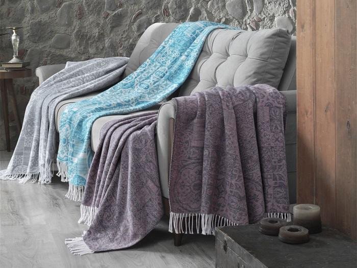 Плед хлопковый с акрилом KARNA KILIM 220х240