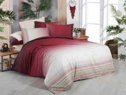 Постельное белье из поплина SAREV FANCY N194 LINDI V1-KIRMIZI 50х70 (2шт) евро