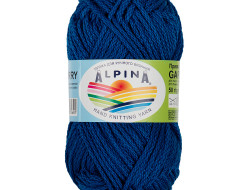 Пряжа ALPINA GARRY №17 лазурит (ярко-синяя) 100% мерсеризованный хлопок 10 шт х 50 гр, 50 м +/- 2 м