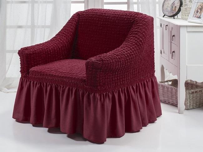 Чехол на кресло BULSAN бордовый