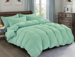 Постельное белье из жатого микросатина АЛЬВИТЕК FLUPPY SLEEP-011 ментол 70х70 (2шт) 1,5-спальное