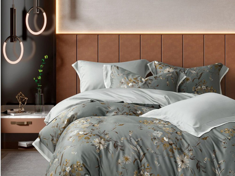 Постельное белье из тенсела люкс ASABELLA Аромат весны 50х70 (2шт) и 70х70 (2шт) евро