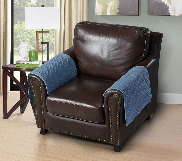 Накидка на подлокотники из микрофибры TANGO SOFA светло-синяя 50x70 (1шт)