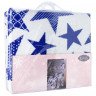 Плед хлопковый с акрилом KARNA STARS голубой 180х240