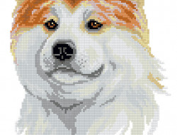 Кристальная (алмазная) мозаика ФРЕЯ ALVR-140 Дружелюбный акита-ину