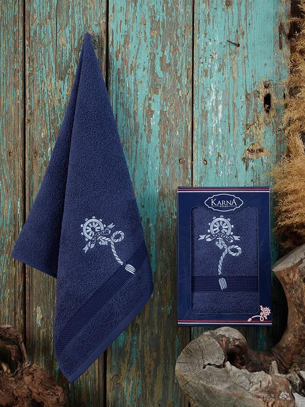 Полотенце махровое с вышивкой KARNA ROTA парламент 50х90