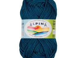 Пряжа ALPINA GARRY №16 апатит (сине-зеленая) 100% мерсеризованный хлопок 10 шт х 50 гр, 50 м +/- 2 м