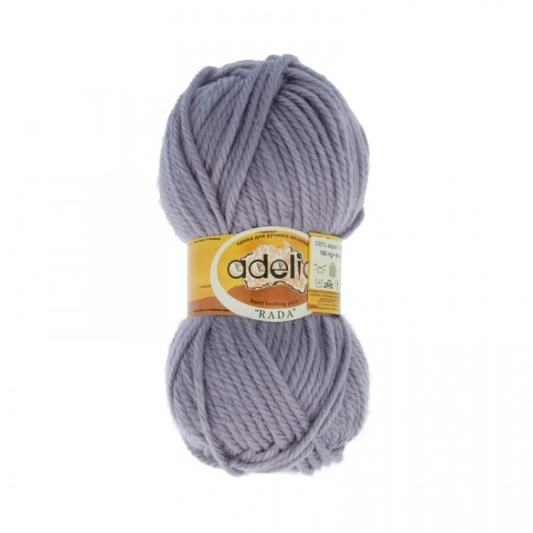 Пряжа ADELIA RADA №045 серая 100% акрил, 10 шт х 100 гр, 80 м +/- 4 м