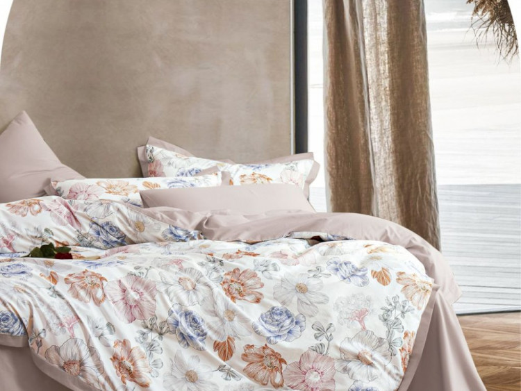 Постельное белье из сатина ASABELLA 2164-6 50х70 (2шт) и 70х70 (2шт) евро