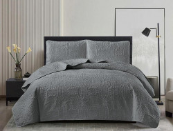 Покрывало тонкое велюровое TANGO CASABLANCA темно-серое 180х240