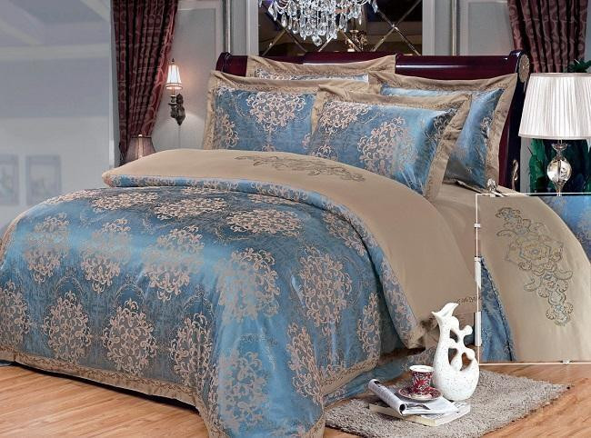 Постельное белье жаккардовое с вышивкой SILK PLACE 060-4-1521 1,5-спальное 50х70 (2шт)