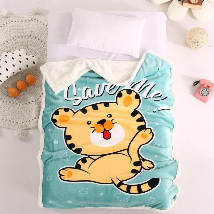 Плед детский фланелевый из микрофибры с шерпой TANGO LEONCELLO LEO-20 100х140