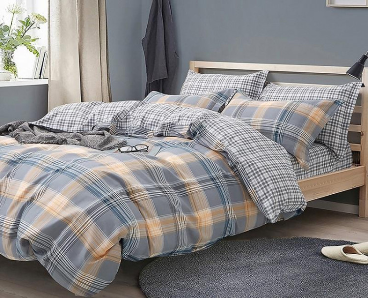 Постельное белье двухстороннее из твил-сатина SAILID BP-124-3 евро