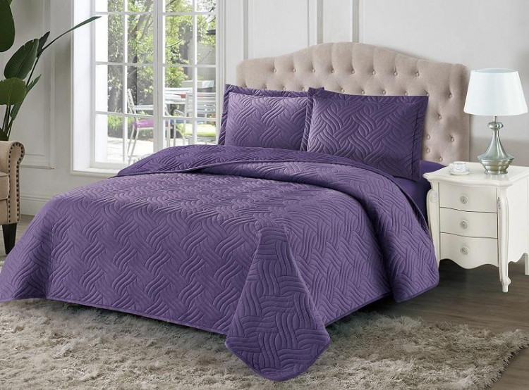 Покрывало с наволочками тонкое велюровое TANGO CASABLANCA CAS-37 230х250