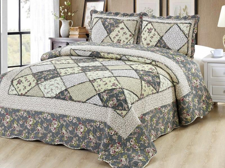 Покрывало хлопковое с наволочками TANGO PATCHWORK PW-74 230х250