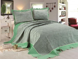 Покрывало с наволочками тонкое велюровое TANGO MONTBLANC CR2426-11 240х260