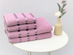 Набор полотенец махровых хлопковых KARVEN HS1599 V11 лиловый 50х90 (2шт), 70х140 (2шт)