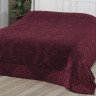 Простыня махровая жаккардовая KARNA OTTOMAN бордовая 200х220