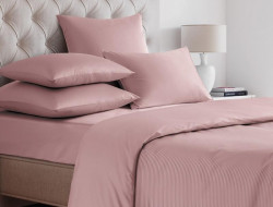 Простыня на резинке из сатина SAILID SL-2-180 пудра 180х200х25