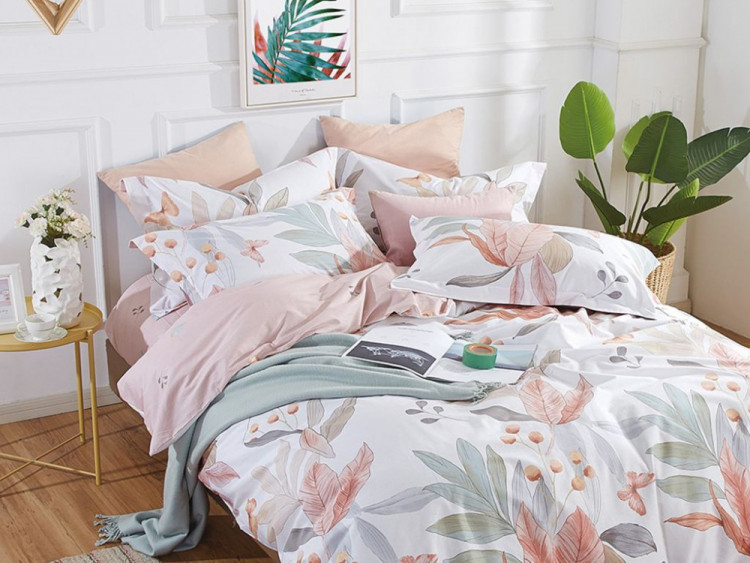 Постельное белье из сатина ASABELLA 1989-6 50х70 (2шт) и 70х70 (2шт) евро