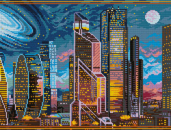 Кристальная (алмазная) мозаика ФРЕЯ ALVR-150 Ночная Москва