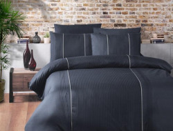 Постельное белье из DELUXE DARK ранфорса KARVEN N028 ELEGANT DENIM 50х70 (2шт) 1,5-спальное