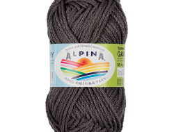 Пряжа ALPINA GARRY №15 графит (серо-стальная) 100% мерсеризованный хлопок 10 шт х 50 гр, 50 м +/- 2 м
