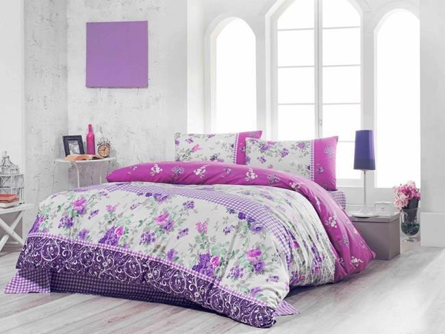 Постельное белье из ранфорса IRINA HOME ARIETTE LILA 3D евро