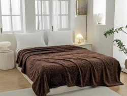 Плед из микрофибры TANGO БАБОЧКИ коричневый 150х200