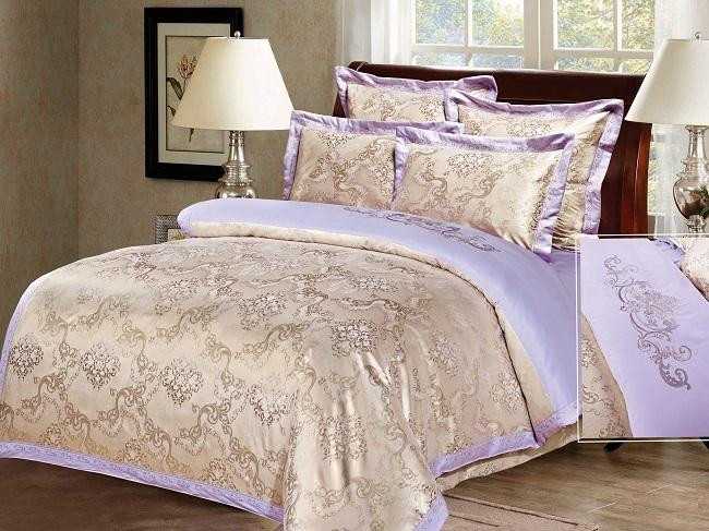 Постельное белье жаккардовое с вышивкой SILK PLACE 102-4-1721 2-спальное 50х70 (2шт)