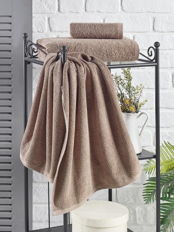 Полотенце махровое KARNA EFOR бежевое 70х140