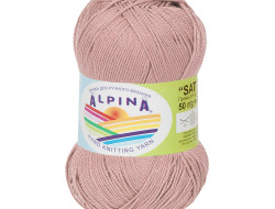 Пряжа ALPINA SATI №452 серо-розовая 100% мерсеризованный хлопок 10 шт х 50 гр, 170 м +/- 10 м