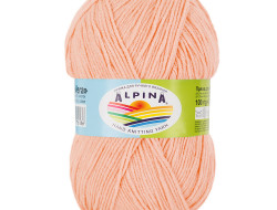 Пряжа ALPINA VERA №03 светло-персиковая 55% акрил, 45% хлопок 5 шт х 100 гр, 280 м +/- 15 м