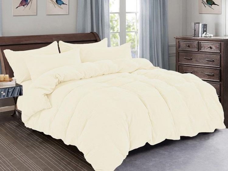 Постельное белье из жатого микросатина АЛЬВИТЕК FLUPPY SLEEP-010 шампань 70х70 (2шт) 2-спальное