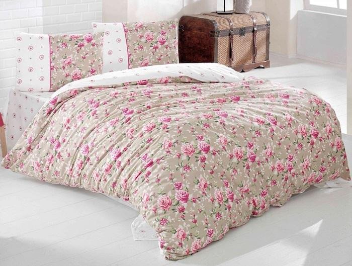 Постельное белье из ранфорса IRINA HOME AZYA KIRMIZI 3D евро