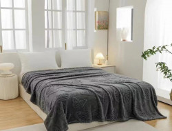 Плед из микрофибры TANGO БАБОЧКИ темно-серый 150х200