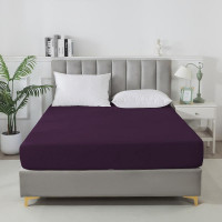 Простыня на резинке сатиновая TANGO Soho фиолетовая 160х200х30