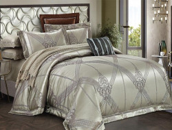 Постельное белье из жаккарда с оборкой KARVEN N005-620 50х70 (2шт), 70х70 (2шт) семейное