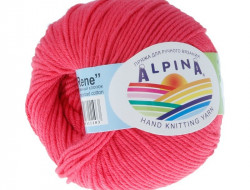Пряжа ALPINA RENE №581 ярко-розовая 100% мерсеризованный хлопок 10 шт х 50 гр, 105 м +/- 5 м