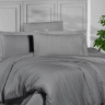 Постельное белье из страйп сатина KARVEN N164-SS-001 GRI серое 50х70 (2шт), 70х70 (2шт) семейное