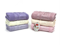 Набор полотенец махровых хлопковых KARVEN VIP COTTON HS2187 ALINA 70х135 (6шт)