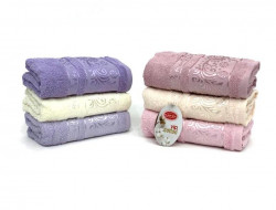 Набор полотенец махровых хлопковых KARVEN VIP COTTON HS2187 ALINA 70х135 (6шт)