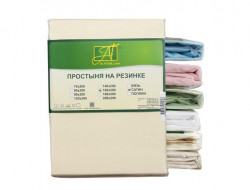 Простыня из сатина АЛЬВИТЕК кремовая 180х214