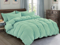 Постельное белье из жатого микросатина АЛЬВИТЕК FLUPPY SLEEP-011 ментол 70х70 (2шт) 2-спальное