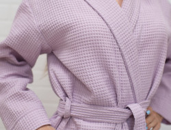 Халат женский вафельный NUSA S фиолет