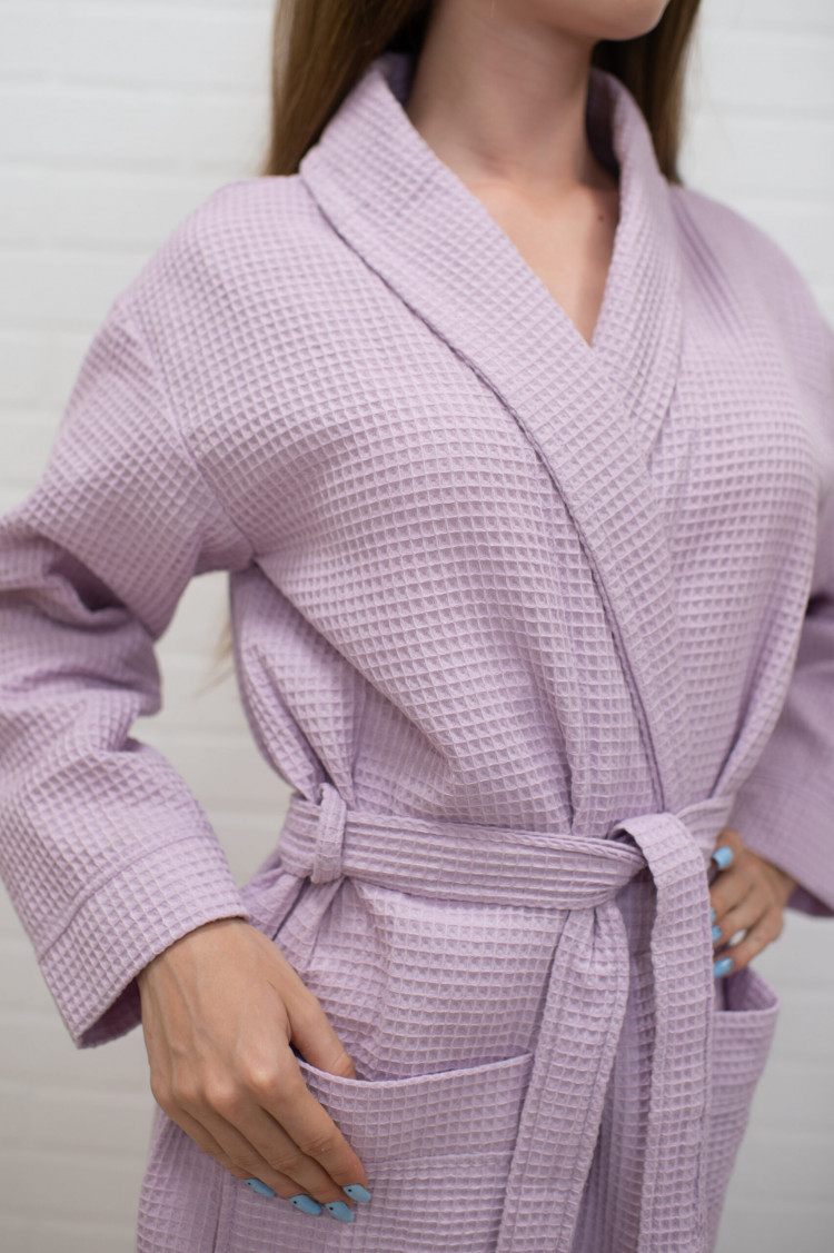 Халат женский вафельный NUSA S фиолет