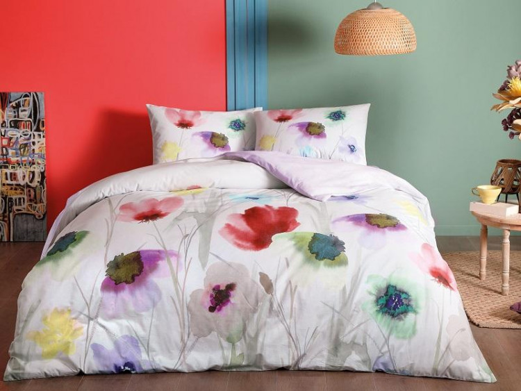 Постельное белье из ранфорса TAC HAPPY DAY BELINDA лиловое 1,5-спальное