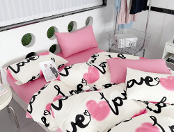 Постельное белье из сатина TANGO признание в любви 50х70 (2шт), 70х70 (2шт) евро